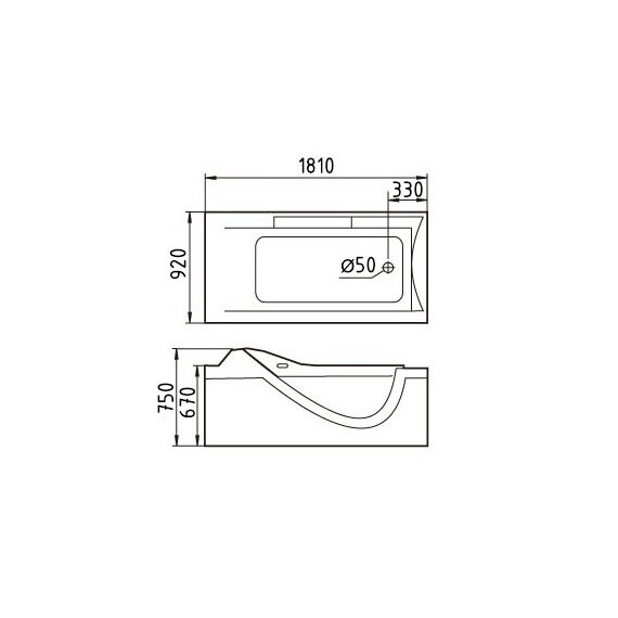 АКРИЛОВАЯ ВАННА GEMY G9055 K R