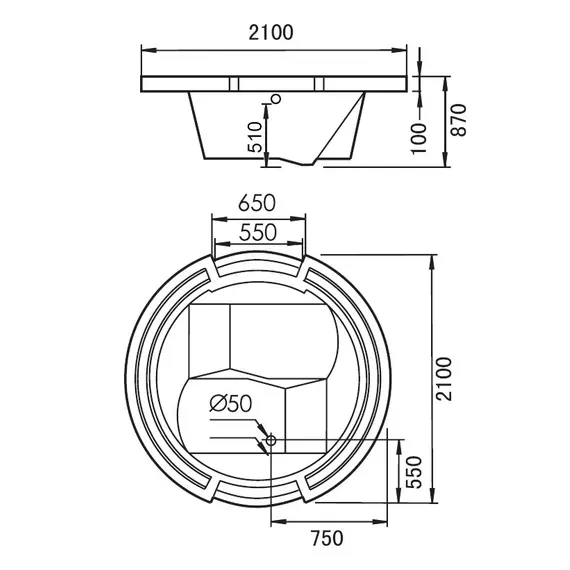 АКРИЛОВАЯ ВАННА GEMY G9060 K