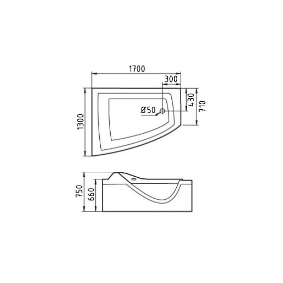 АКРИЛОВАЯ ВАННА GEMY G9056 O L