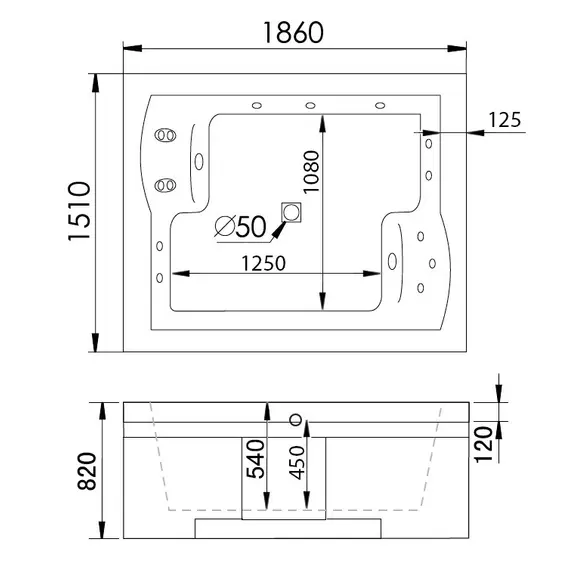 АКРИЛОВАЯ ВАННА GEMY G9052 II O R