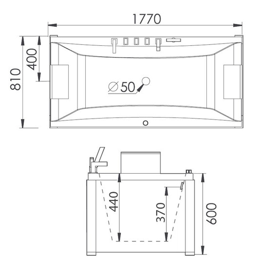 АКРИЛОВАЯ ВАННА GEMY G9076 B
