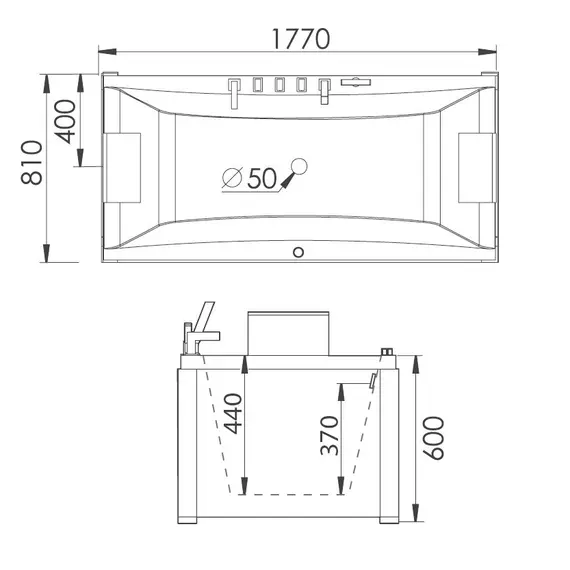 АКРИЛОВАЯ ВАННА GEMY G9076 B
