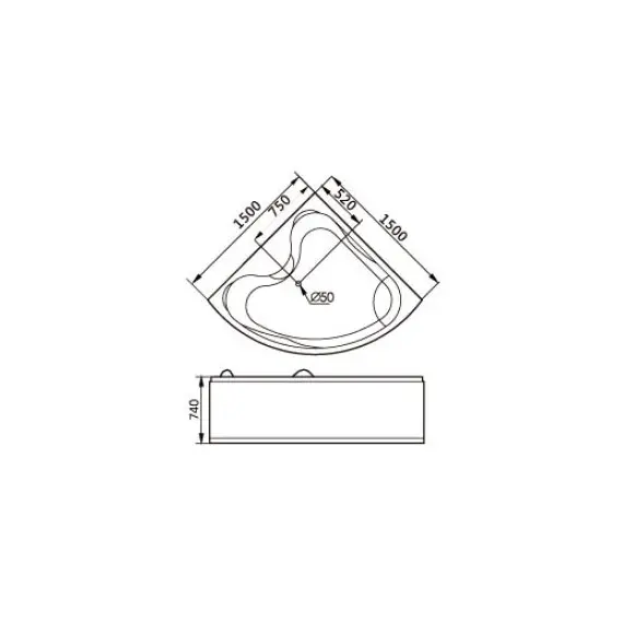 АКРИЛОВАЯ ВАННА GEMY G9041 B