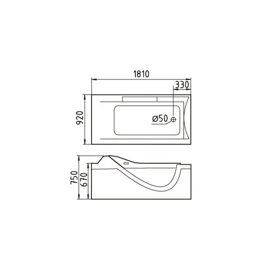 АКРИЛОВАЯ ВАННА GEMY G9055 O R