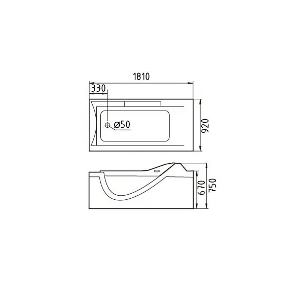 АКРИЛОВАЯ ВАННА GEMY G9055 O L