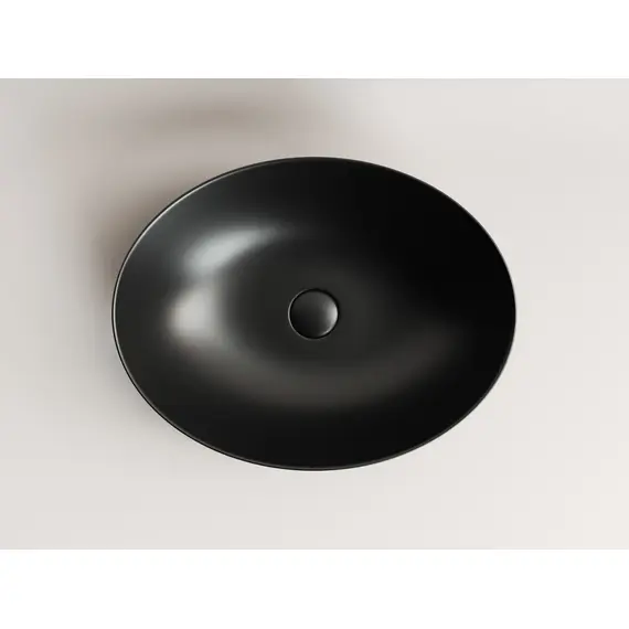 УМЫВАЛЬНИК ЧАША НАКЛАДНАЯ ОВАЛЬНАЯ CERAMICA NOVA ELEMENT 520*395*130ММ ЦВЕТ ЧЕРНЫЙ МАТОВЫЙ