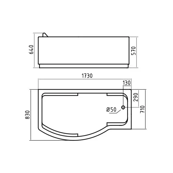 АКРИЛОВАЯ ВАННА GEMY G9010 B R