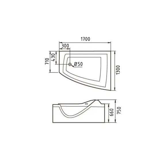АКРИЛОВАЯ ВАННА GEMY G9056 K R