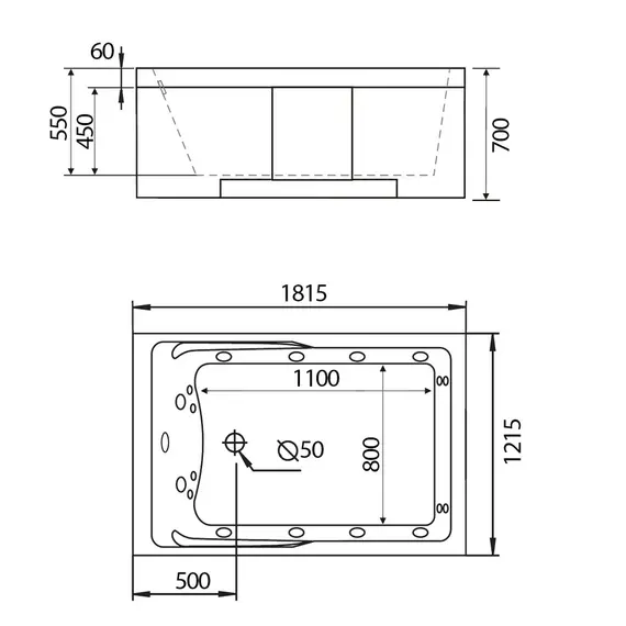 АКРИЛОВАЯ ВАННА GEMY G9061 B R