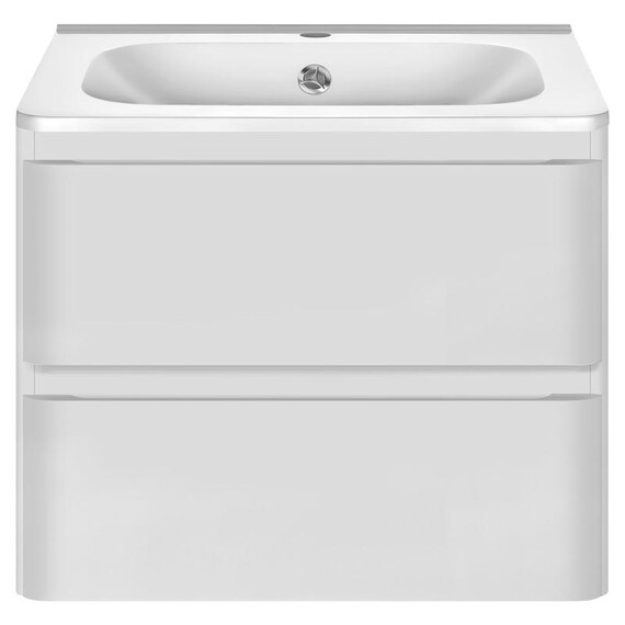 ТУМБА ПОД РАКОВИНУ VINCEA VICO 600 ПОДВЕСНАЯ, 2 ВЫКАТНЫХ ЯЩИКА SOFT CLOSE, G.WHITE