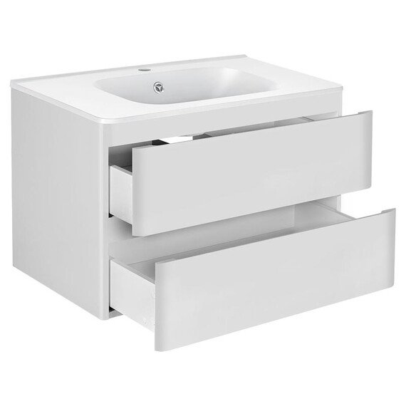 ТУМБА ПОД РАКОВИНУ VINCEA VICO 800 ПОДВЕСНАЯ, 2 ВЫКАТНЫХ ЯЩИКА SOFT CLOSE, G.WHITE