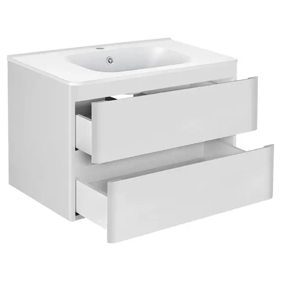 ТУМБА ПОД РАКОВИНУ VINCEA VICO 800 ПОДВЕСНАЯ, 2 ВЫКАТНЫХ ЯЩИКА SOFT CLOSE, G.WHITE