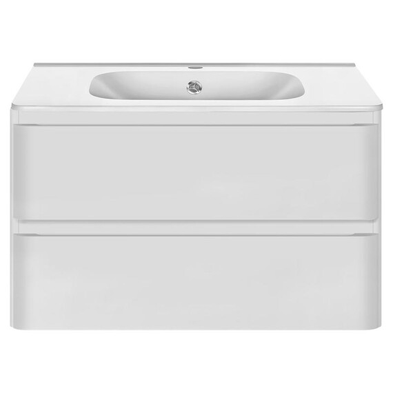 ТУМБА ПОД РАКОВИНУ VINCEA VICO 800 ПОДВЕСНАЯ, 2 ВЫКАТНЫХ ЯЩИКА SOFT CLOSE, G.WHITE