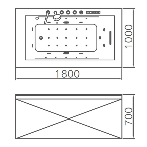 АКРИЛОВАЯ ВАННА GEMY G9258