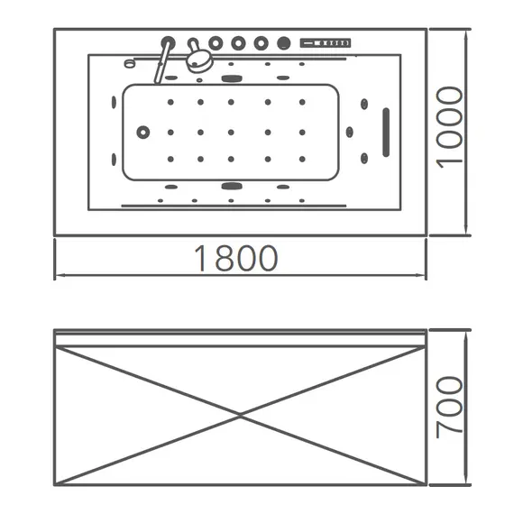 АКРИЛОВАЯ ВАННА GEMY G9258