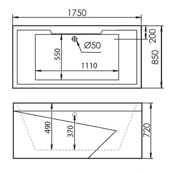 АКРИЛОВАЯ ВАННА GEMY G9065 K R