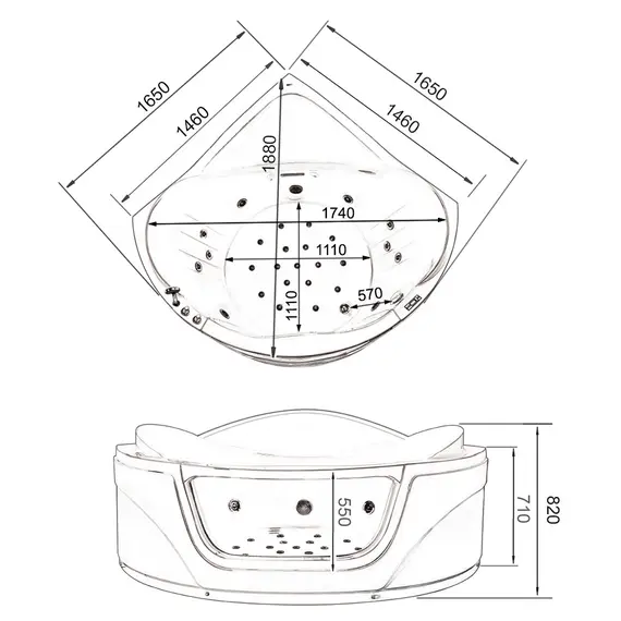 АКРИЛОВАЯ ВАННА GEMY G9247 K