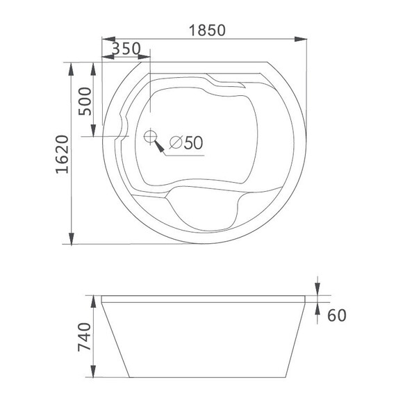 АКРИЛОВАЯ ВАННА GEMY G9053 B