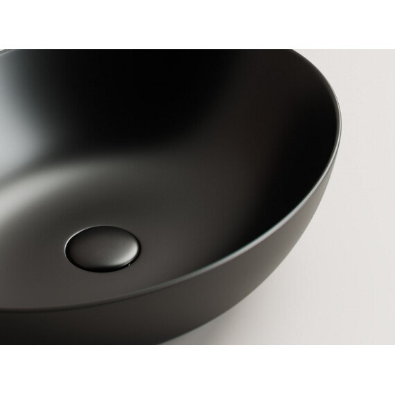 УМЫВАЛЬНИК ЧАША НАКЛАДНАЯ ОВАЛЬНАЯ CERAMICA NOVA ELEMENT 520*395*130ММ ЦВЕТ ЧЕРНЫЙ МАТОВЫЙ