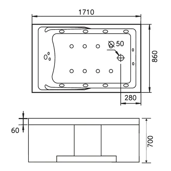 АКРИЛОВАЯ ВАННА GEMY G9066 II K R