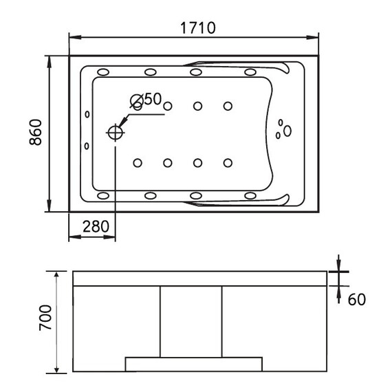 АКРИЛОВАЯ ВАННА GEMY G9066 II K L