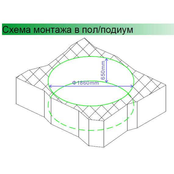 АКРИЛОВАЯ ВАННА GEMY G9090 O