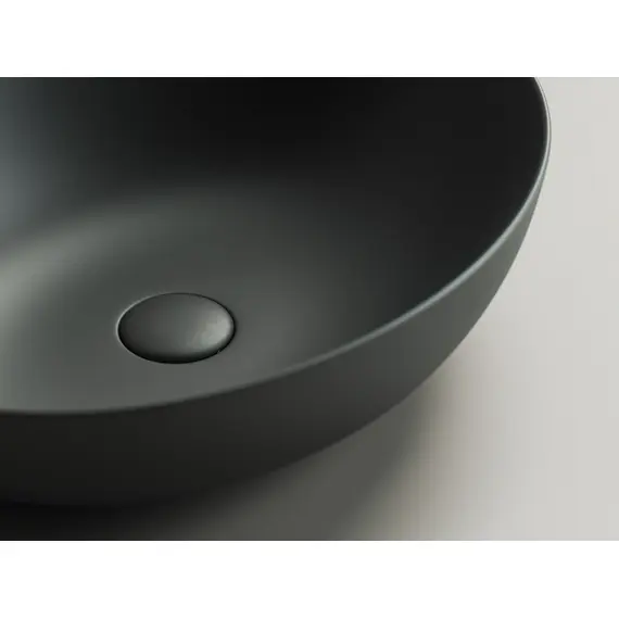 УМЫВАЛЬНИК ЧАША НАКЛАДНАЯ ОВАЛЬНАЯ CERAMICA NOVA ELEMENT 520*395*130ММ ЦВЕТ ТЕМНЫЙ АНТРАЦИТ МАТОВЫЙ