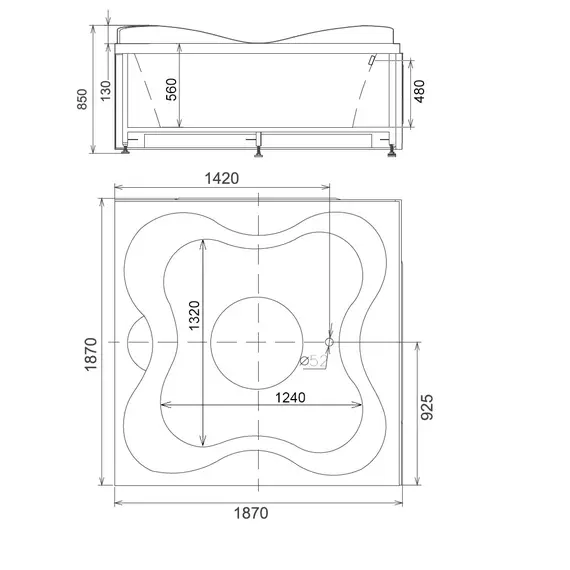 АКРИЛОВАЯ ВАННА GEMY G9089 O L