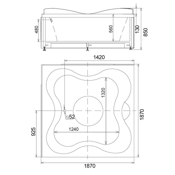 АКРИЛОВАЯ ВАННА GEMY G9089 O R