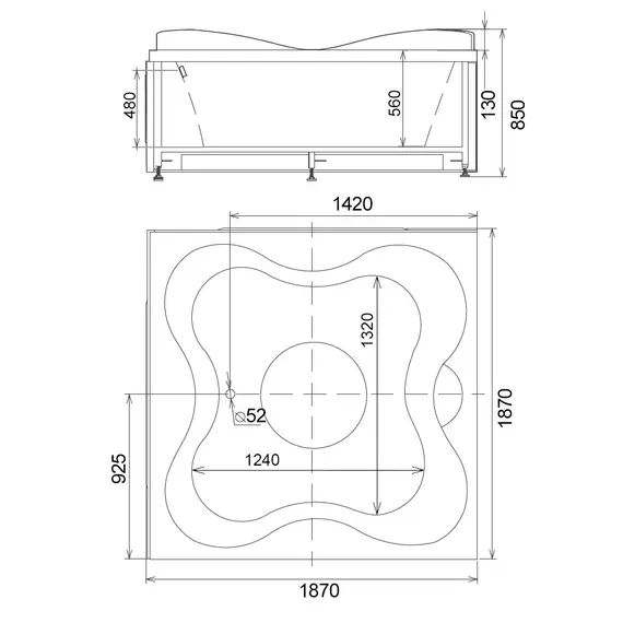 АКРИЛОВАЯ ВАННА GEMY G9089 O R