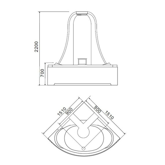 АКРИЛОВАЯ ВАННА GEMY G9069 O