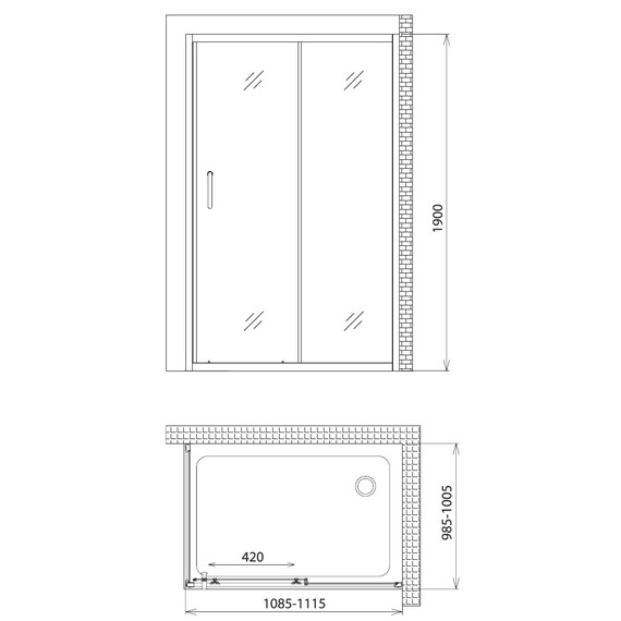 ДУШЕВОЙ УГОЛОК GEMY VICTORIA S30191D-A100