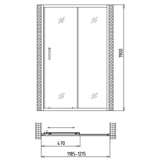ДУШЕВАЯ ДВЕРЬ GEMY VICTORIA S30191A