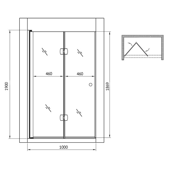 ДУШЕВАЯ ДВЕРЬ GEMY DUTCH WINDMILL S37193D