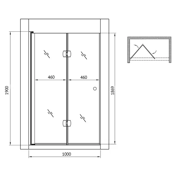 ДУШЕВАЯ ДВЕРЬ GEMY DUTCH WINDMILL S37193D
