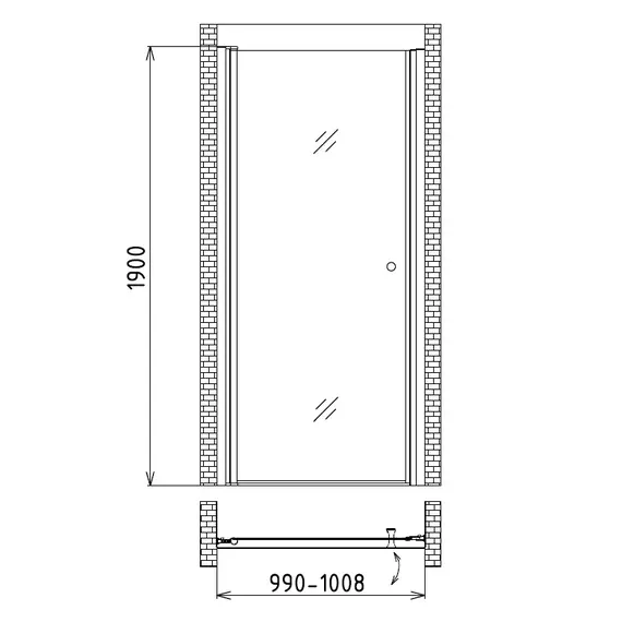 ДУШЕВАЯ ДВЕРЬ GEMY NEW ROCKCOCO S03190C