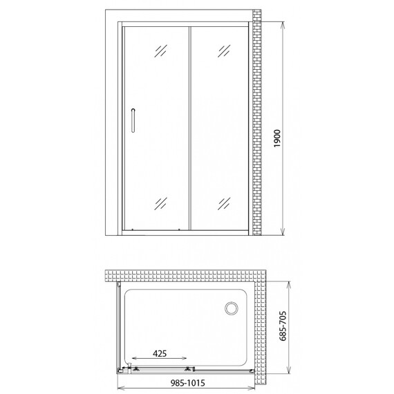 ДУШЕВОЙ УГОЛОК GEMY VICTORIA S30191H-A70