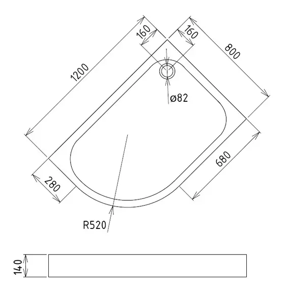 ДУШЕВОЙ ПОДДОН GEMY ST18 R