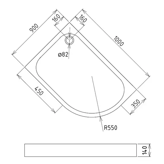 ДУШЕВОЙ ПОДДОН GEMY ST19 L