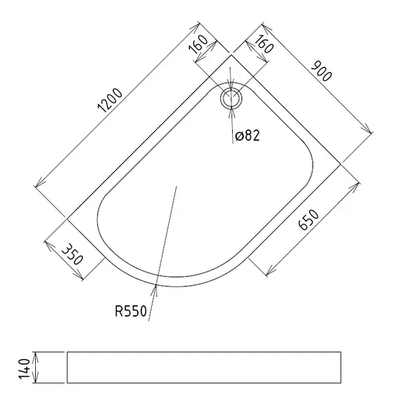 ДУШЕВОЙ ПОДДОН GEMY ST20 R