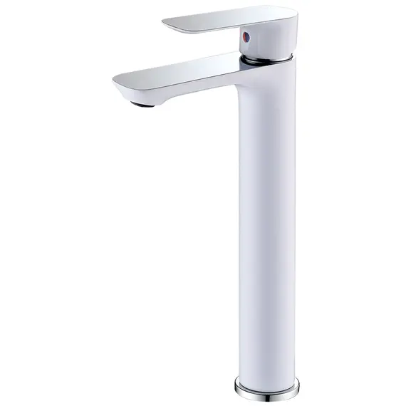 СМЕСИТЕЛЬ ДЛЯ РАКОВИНЫ ABBER WEISS INSEL AF8011W, БЕЛЫЙ-ХРОМ