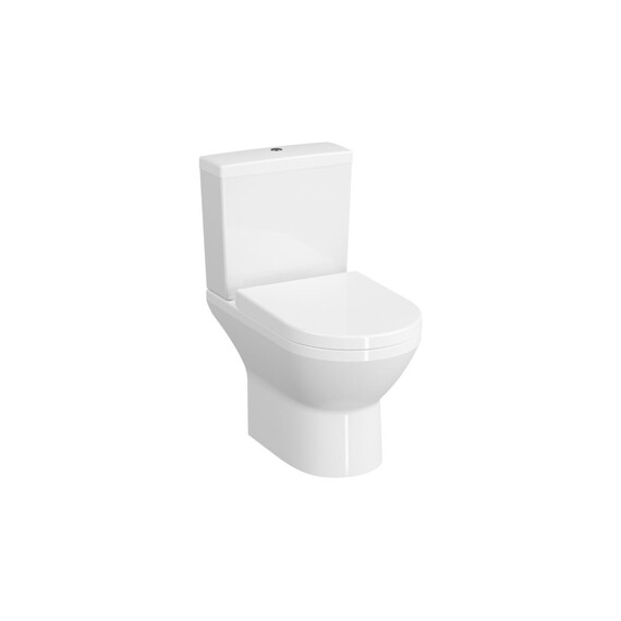 КОМПЛЕКТ НАПОЛЬНОГО БЕЗОБОДКОВОГО УНИТАЗА VITRA INTEGRA ROUND OPEN-BACK С ТОНКИМ СИДЕНЬЕМ МИКРОЛИФТ