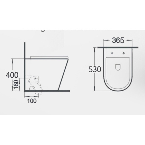 ПРИСТАВНОЙ УНИТАЗ GID TRS-263 БЕЛЫЙ БЕЗОБОДКОВЫЙ