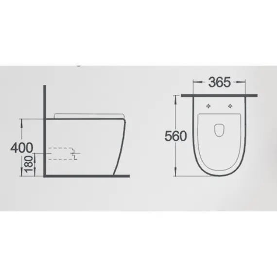 ПРИСТАВНОЙ УНИТАЗ GID TRS-269BM ЧЕРНЫЙ МАТОВЫЙ БЕЗОБОДКОВЫЙ