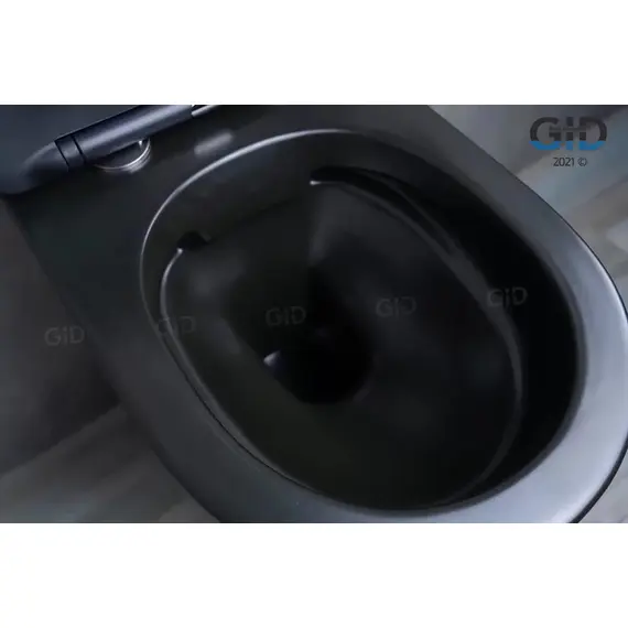 УНИТАЗ ПОДВЕСНОЙ GID BM2198 ЧЕРНЫЙ МАТОВЫЙ