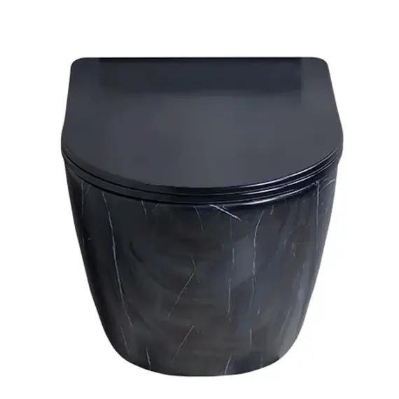 УНИТАЗ ПОДВЕСНОЙ GID BS2198 ЧЕРНЫЙ ГЛЯНЦЕВЫЙ ПОД КАМЕНЬ