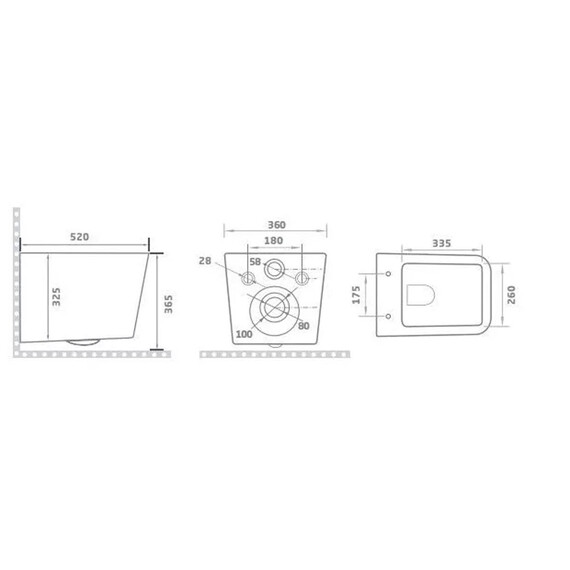 УНИТАЗ ПОДВЕСНОЙ GID TR2144BM ЧЕРНЫЙ МАТОВЫЙ
