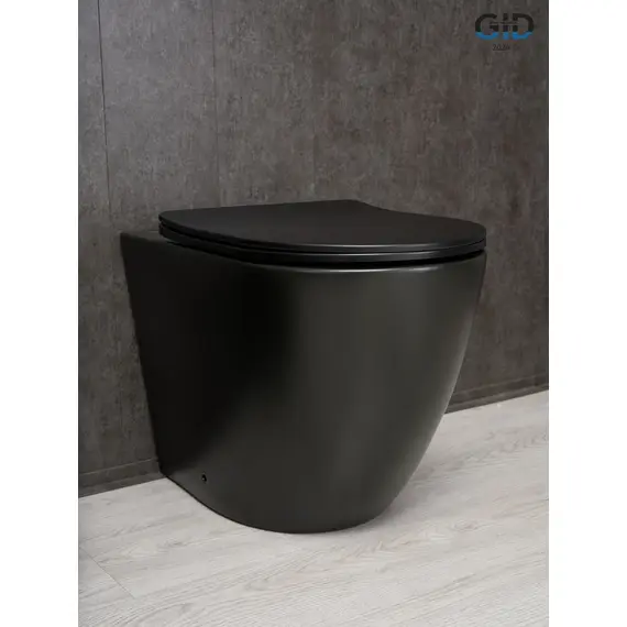 ПРИСТАВНОЙ УНИТАЗ GID TRS-269BM ЧЕРНЫЙ МАТОВЫЙ БЕЗОБОДКОВЫЙ