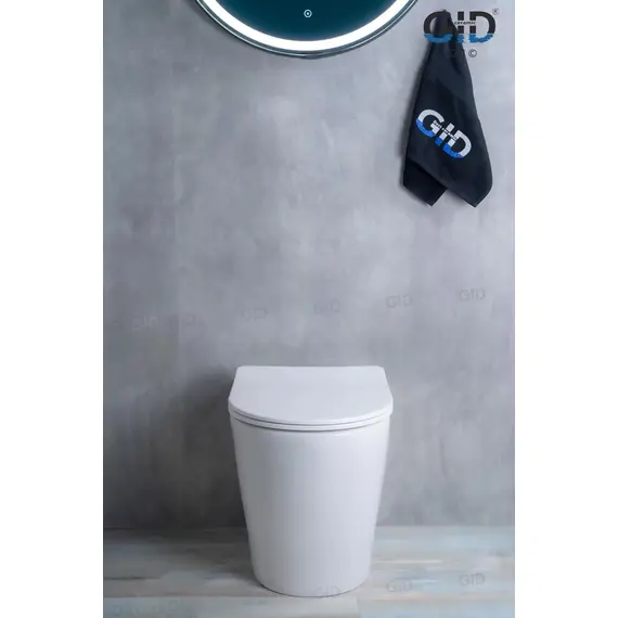 ПРИСТАВНОЙ УНИТАЗ GID TRS-263 БЕЛЫЙ БЕЗОБОДКОВЫЙ