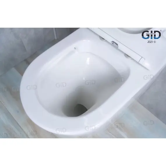 ПРИСТАВНОЙ УНИТАЗ GID TRS-263 БЕЛЫЙ БЕЗОБОДКОВЫЙ